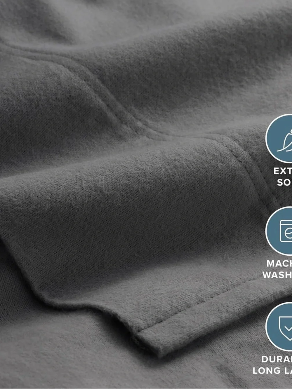 Bare Home Flannel Sheet Set 100% Cotton Twin Extra Long Twin XL